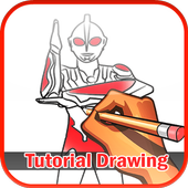TutorialDrawing: Ultraman Free Drawing &amp; Coloring icon