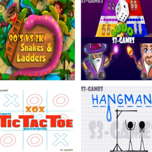 90s vs 2k - snake and ladder- ludo - xox - hangman icon