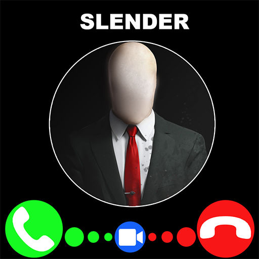Slender fake video call icon