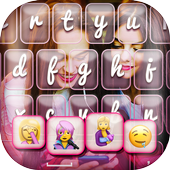 Photo Keyboard with Stylish Font and Emoji icon