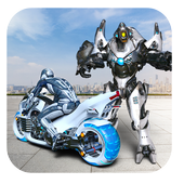 Futuristic Bike Transformer Robot Games icon