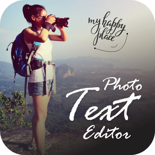 Photo text editor, Text art, text on photo, icon