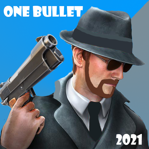 One bullet 3d hit man icon