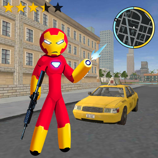 IRON Stickman Rope Hero Fighting Miami Gangstar icon