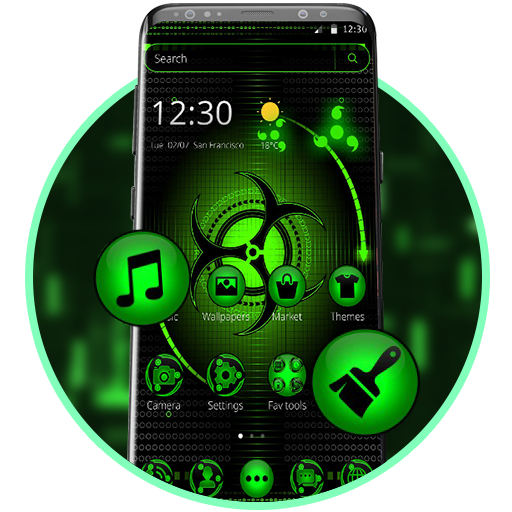 Technology Style Internet themes collection icon