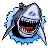 Finger in the shark icon