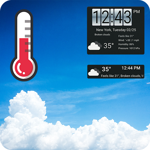 ikon Weather Forecast with clock widget