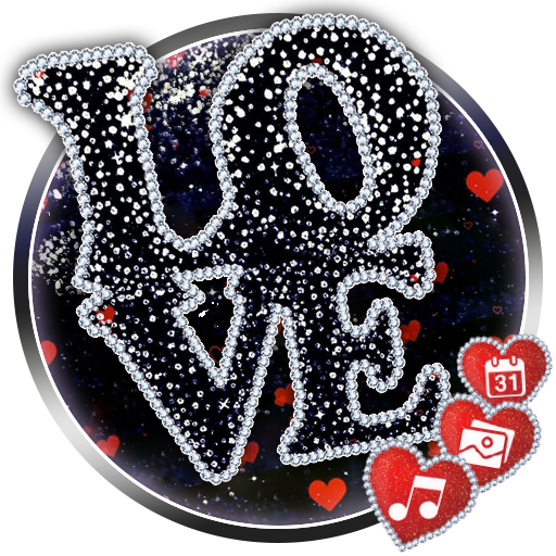 Live Glitter Love Launcher Theme HD Wallpapers icon