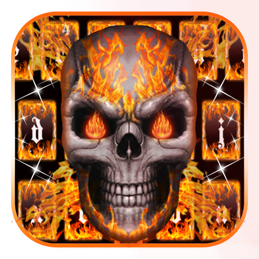 Fire skull keyboard icon