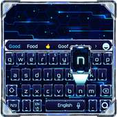 neon blue hi tech keyboard future machine on 9Apps