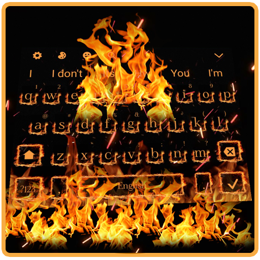 Flaming Fire Keyboard Theme icon