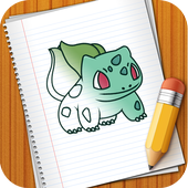 How to draw Pokemon toon icon