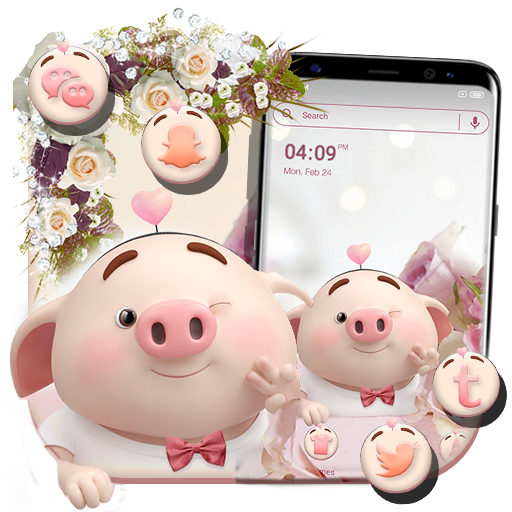 Cute Piggy Launcher Theme icon