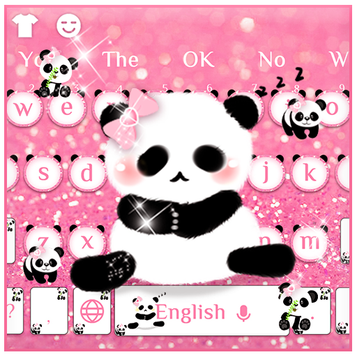 Cute Panda Pink Keyboard icon