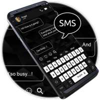 Black White SMS Keyboard Theme on 9Apps