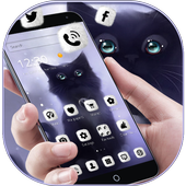 Fluffy kitty Theme Wallpaper Kitty Lock Screen icon
