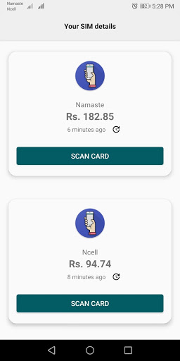 Recharge Card Scanner - NTC, Ncell and SmartCell screenshot 1