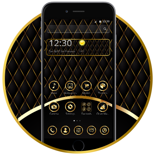 Luxury Black Leather Theme icon