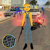 The Banana Stickman Rope Hero Gangstar Mafia Crime icon