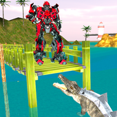 Mech Robot Crocodile - Real Robot Transform War icon