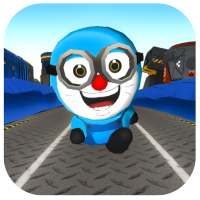 3D Blue Banana Cat Run