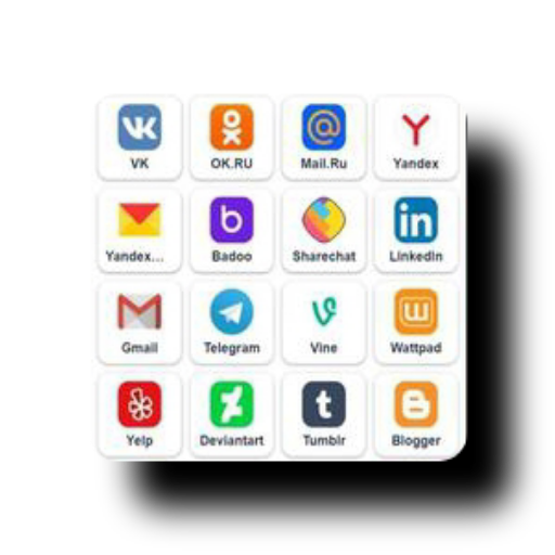All social media app:All in one icon