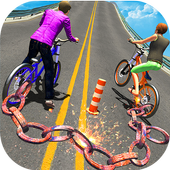 Chained Bicycle: Real Furious Highway Racing Games icon