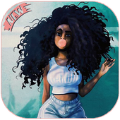 Cute Black Girly icon