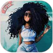Cute Black Girly on 9Apps