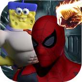 Spongebob Fight Spiderman & Legends 🤜🕷️