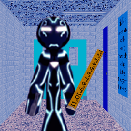 Neon Stickman Iron Math Teacher School House icon