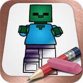 Drawing Lessons Bioms Mine Craft Lego Blocks icon