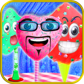 Tasty ice cotton candy maker icon