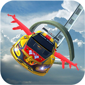 Flying Car Extreme Stunts Driving icon