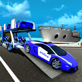 Police Car Transporter Ship icon