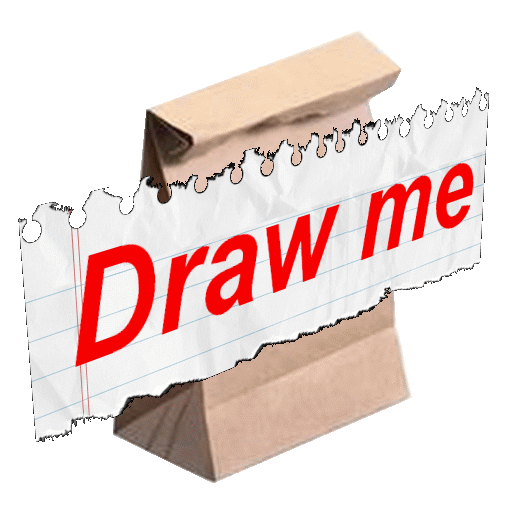 Draw from a paper bag icon