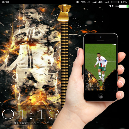 Soccer Zipper Lock Screen icon