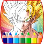Coloring book for super saiyan  super-héro