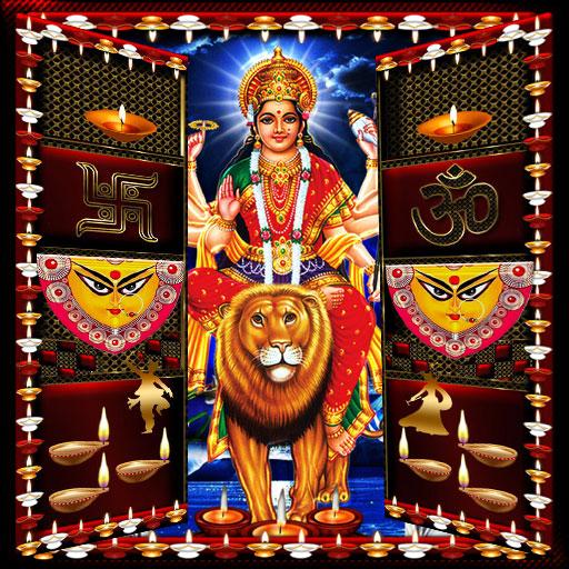 Maa Durga Temple Door Lock Screen, Themes &amp; Puja icon