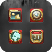 Red Metal Ancient Icon Pack Glory Game King icon