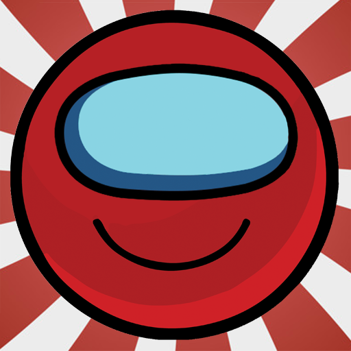 Red Imposter Bounce Hero Ball Among Us Jump Roll icon