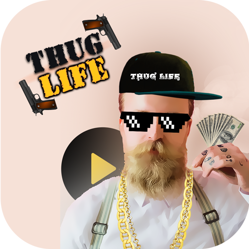 Thug Life Video Maker with Glass, Chain, Cap icon