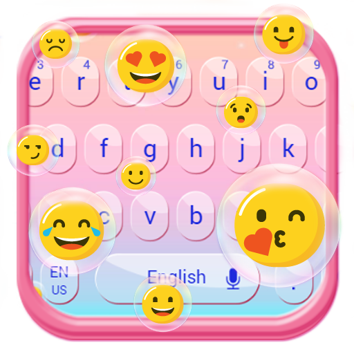 emoji bubble keyboard cute water smiley face icon