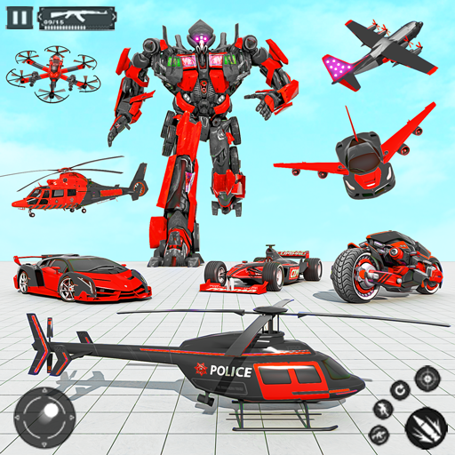Helicopter Car Robot Transform icon