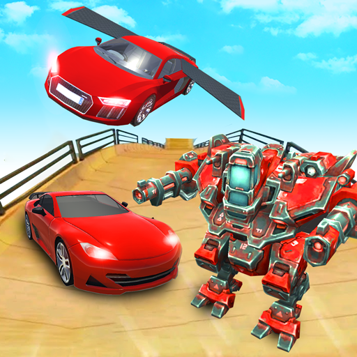 Ramp Car Robot Transform Racing: Car Shooting Game icon