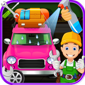 Pink Taxi Car Repairing – Crazy garage simulator icon