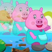 Blocky Peppa Jumper Pig Game icon