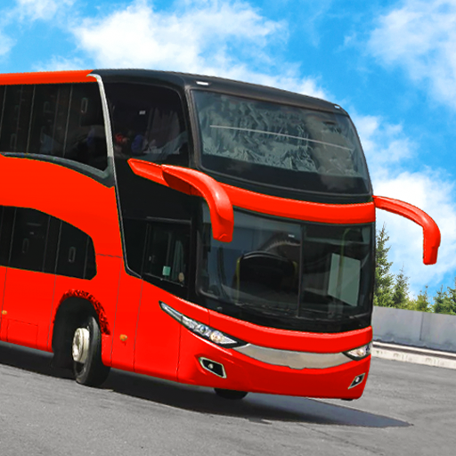Coach bus driving City bus 3d icon