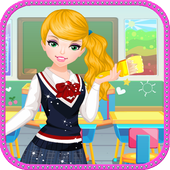 Class room cleaning icon