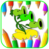 Coloring Games Draw Zombies and Paint Plants Book icon